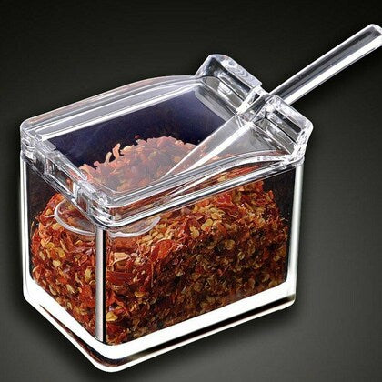 Clear 4-Compartment Kitchen Spice Container