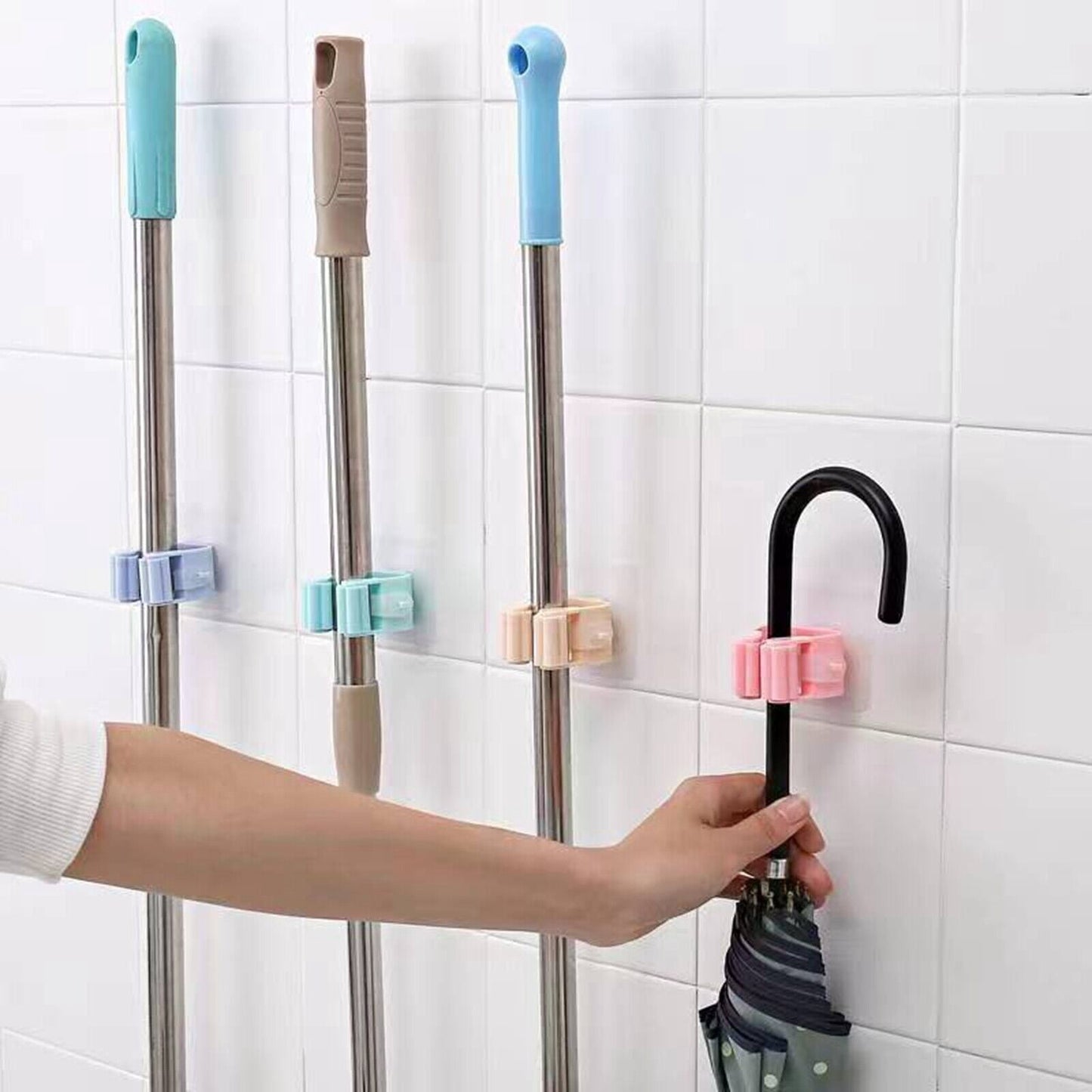 Self-Adhesive Wall Mop Holder (1 PC)