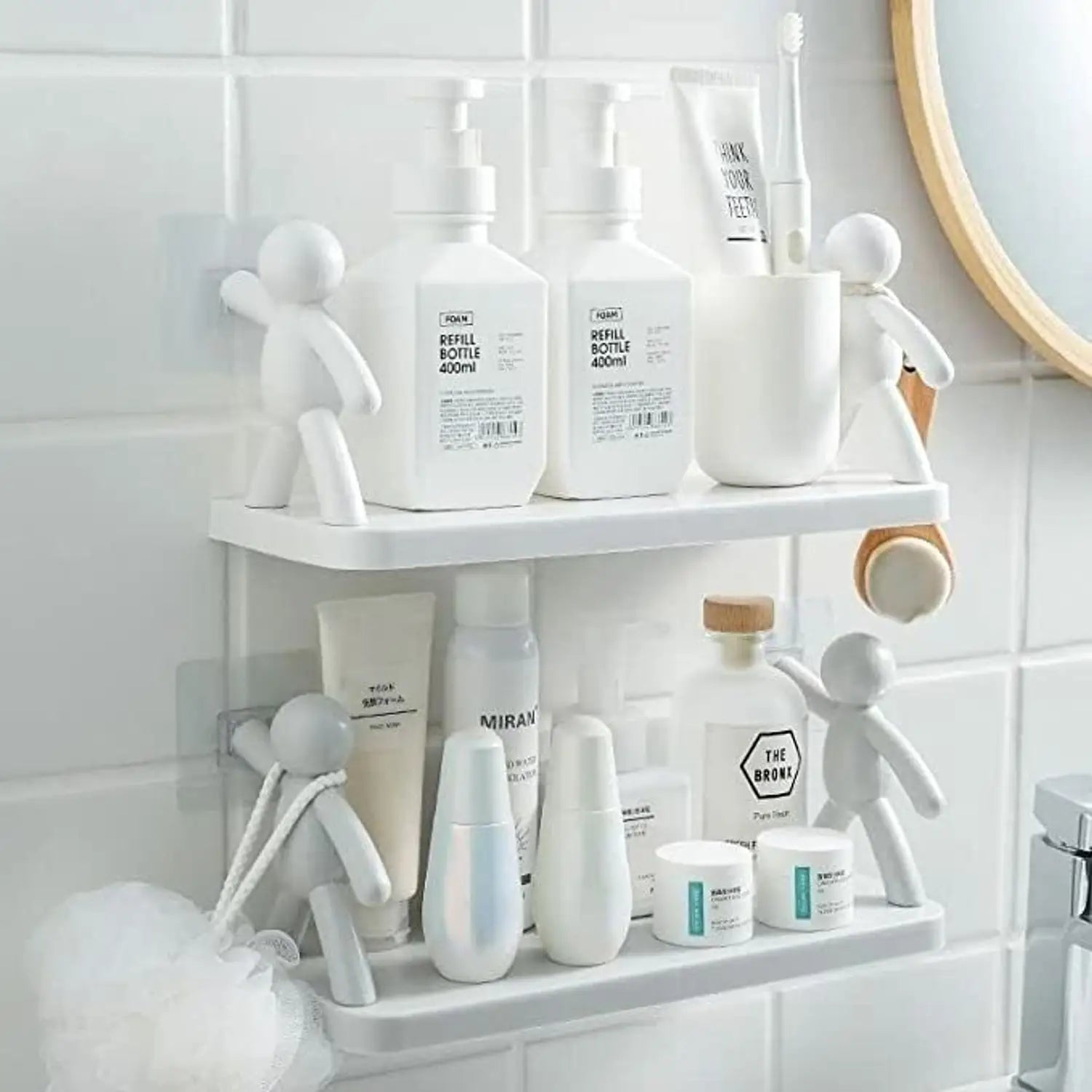 Wall Storage Rack for Kitchen Accessories and Bathroom Items